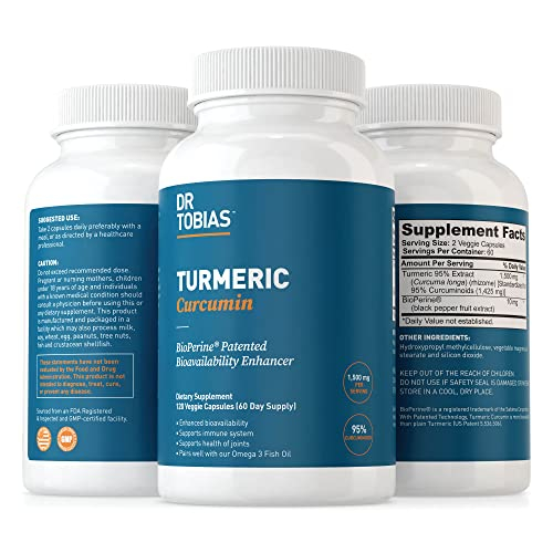Foto 2 | Suplemento Dr. Tobias Curcumina En Polvo 1500 Mg 120 Ca - Venta Internacional.