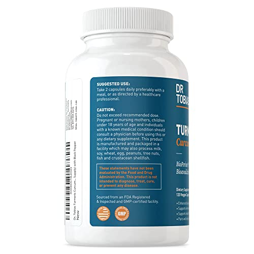 Foto 3 | Suplemento Dr. Tobias Curcumina En Polvo 1500 Mg 120 Ca - Venta Internacional.