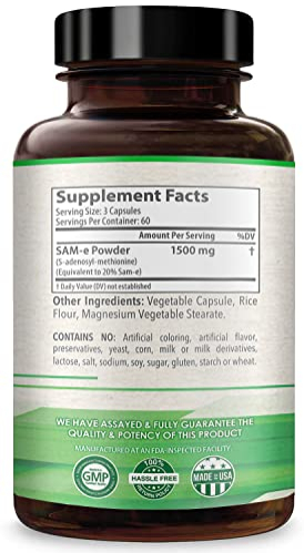 Foto 3 pulgar | Suplemento Healthywayrx Pure Sam-e 1500 Mg 180 Cápsulas - Venta Internacional.
