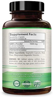 Foto 2 | Suplemento Healthywayrx Pure Sam-e 1500 Mg 180 Cápsulas - Venta Internacional.