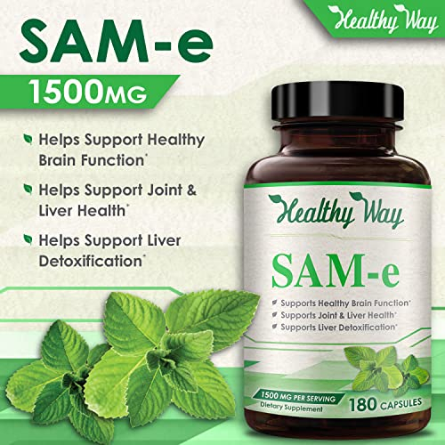 Foto 5 pulgar | Suplemento Healthywayrx Pure Sam-e 1500 Mg 180 Cápsulas - Venta Internacional.