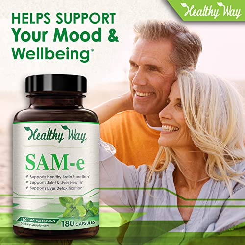 Foto 6 pulgar | Suplemento Healthywayrx Pure Sam-e 1500 Mg 180 Cápsulas - Venta Internacional.