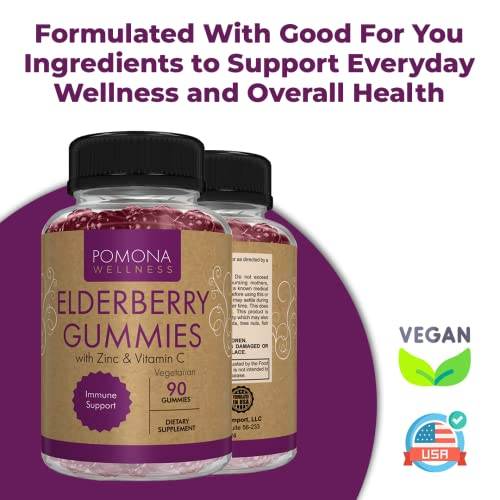 Foto 4 pulgar | Complementa Las Gomitas De Saúco Pomona Wellness Con Zinc Y Vitamina - Venta Internacional.