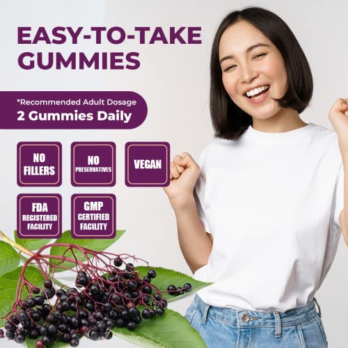 Foto 5 pulgar | Complementa Las Gomitas De Saúco Pomona Wellness Con Zinc Y Vitamina - Venta Internacional.