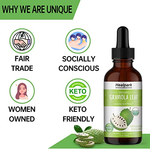 Foto 7 pulgar | Suplemento De Extracto De Hoja De Graviola Healpark, 30 Ml, Orgánico - Venta Internacional.