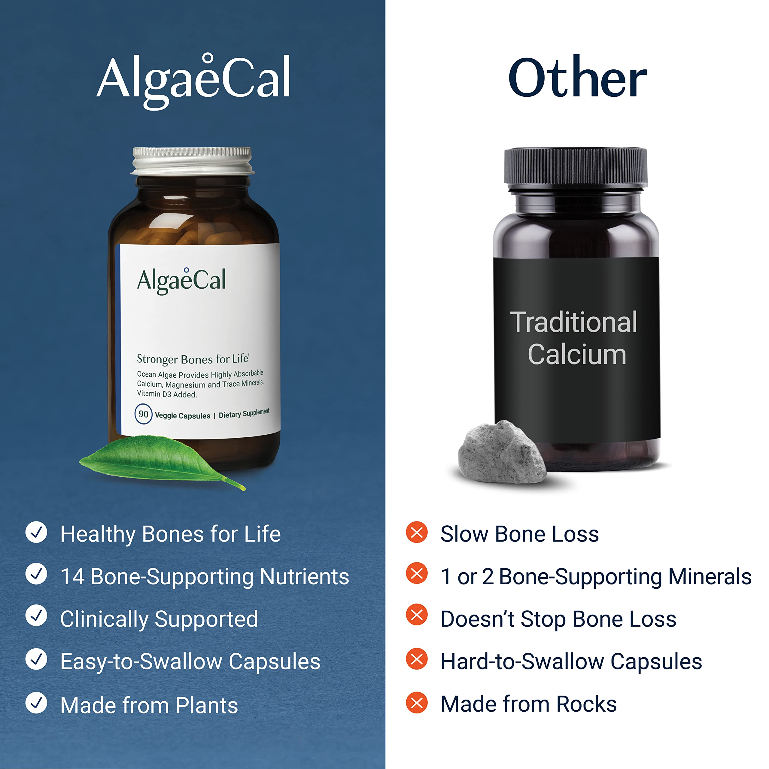 Foto 4 pulgar | Suplemento de Calcio Algaecal a Base de Plantas con Vitamina D3 - Venta Internacional