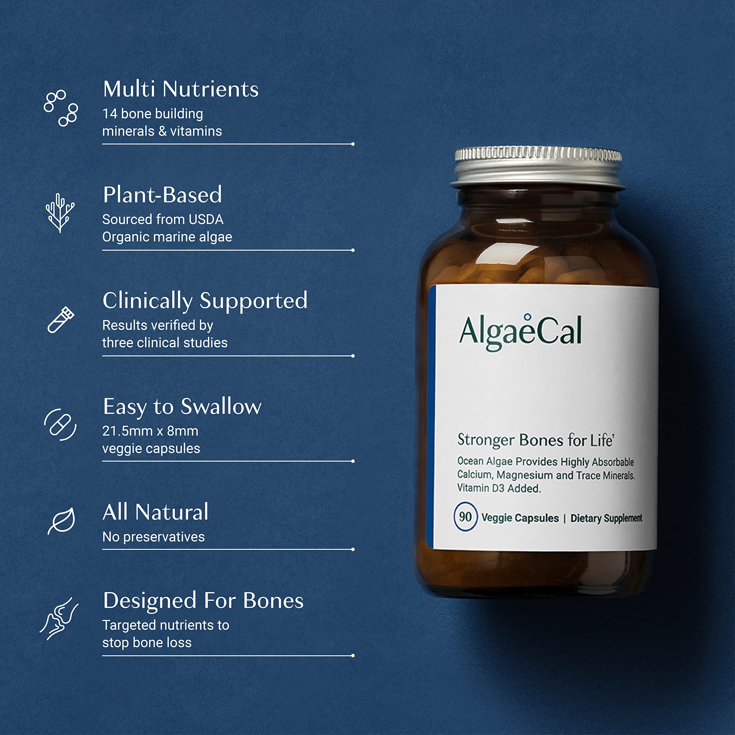 Foto 5 | Suplemento de Calcio Algaecal a Base de Plantas con Vitamina D3 - Venta Internacional