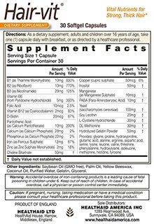 Foto 2 | Suplemento Healthaid Hair-vit 30 Cápsulas Con Vitaminas B - Venta Internacional.