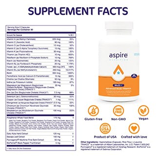 Foto 2 | Suplemento Multivitamínico Avanzado Aspire Multi+ Para Toda La Familia - Venta Internacional.