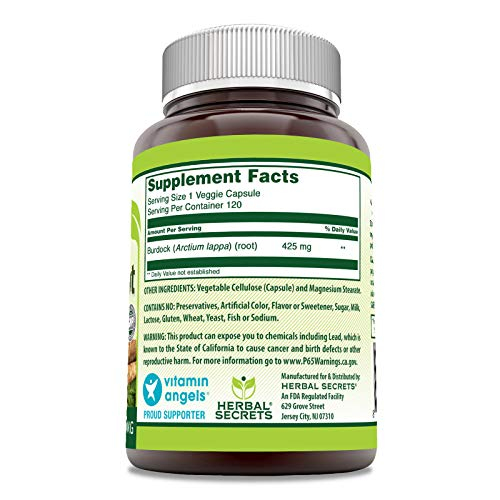 Foto 4 pulgar | Suplemento Herbal Secrets, Raíz De Bardana, 425 Mg, Cápsulas, 120 Unidades - Venta Internacional.