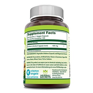 Foto 3 | Suplemento Herbal Secrets, Raíz De Bardana, 425 Mg, Cápsulas, 120 Unidades - Venta Internacional.