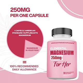 Foto 5 | Suplemento De Glicinato De Magnesio American Standard 250 Mg - Venta Internacional.