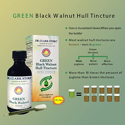 Foto 6 pulgar | Suplemento: Tintura De Cáscara De Nogal Negro Verde Del Dr. Clark, 60 Ml - Venta Internacional.
