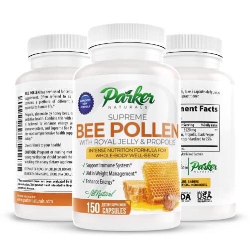 Foto 5 pulgar | Polen De Abeja Supreme Parker Naturals 150 Cápsulas Vegetarianas - Venta Internacional.
