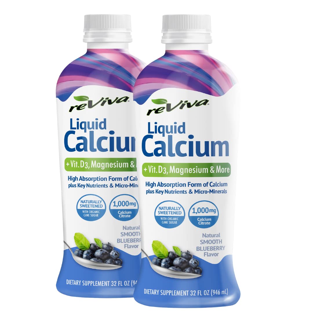 Foto 2 pulgar | Suplemento De Calcio Líquido Reviva Con Vitamina D3, Paquete Doble De 32 Onzas - Venta Internacional.