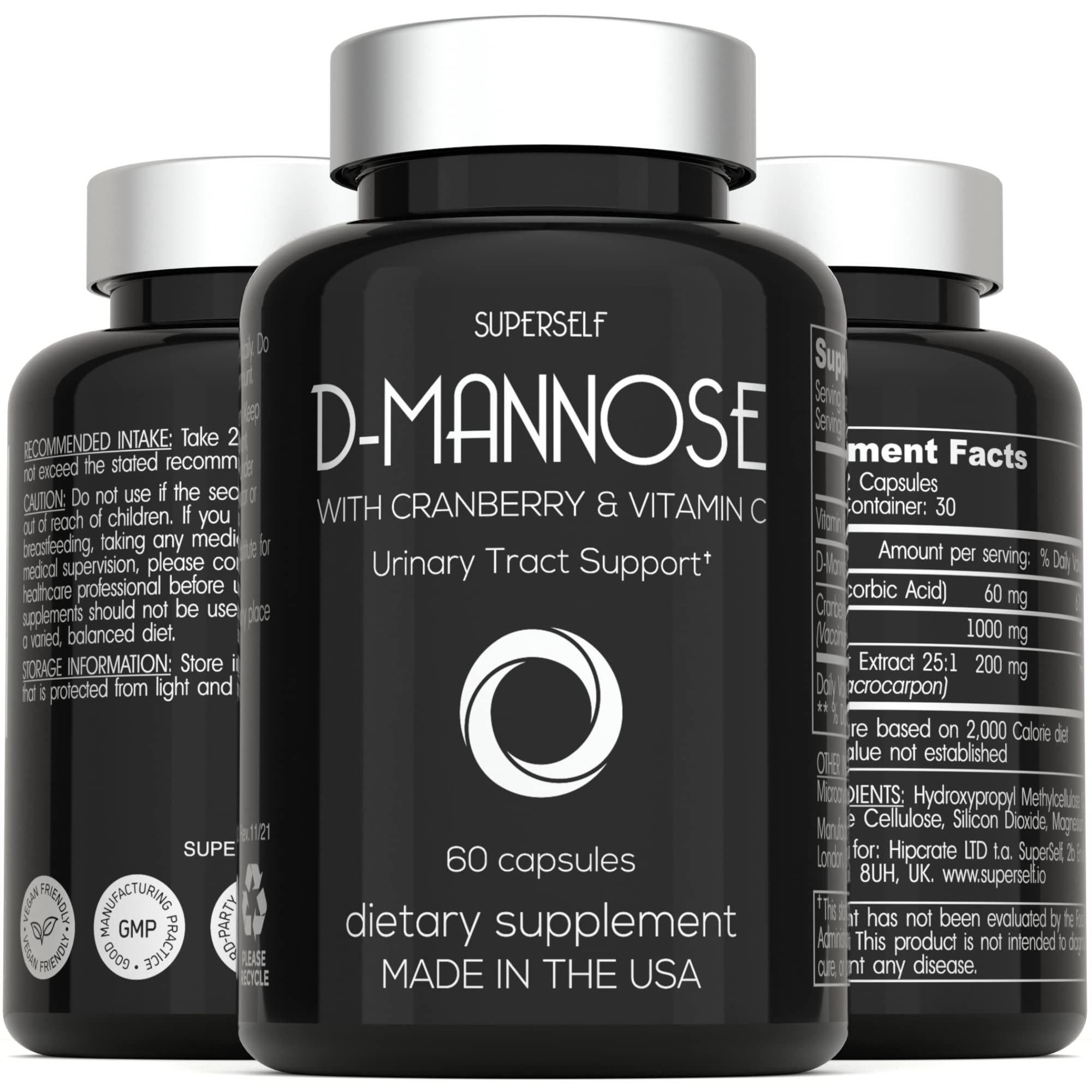 Foto 2 pulgar | Suplemento Superself De D-manosa En Cápsulas De 1000 Mg Con Arándano - Venta Internacional.