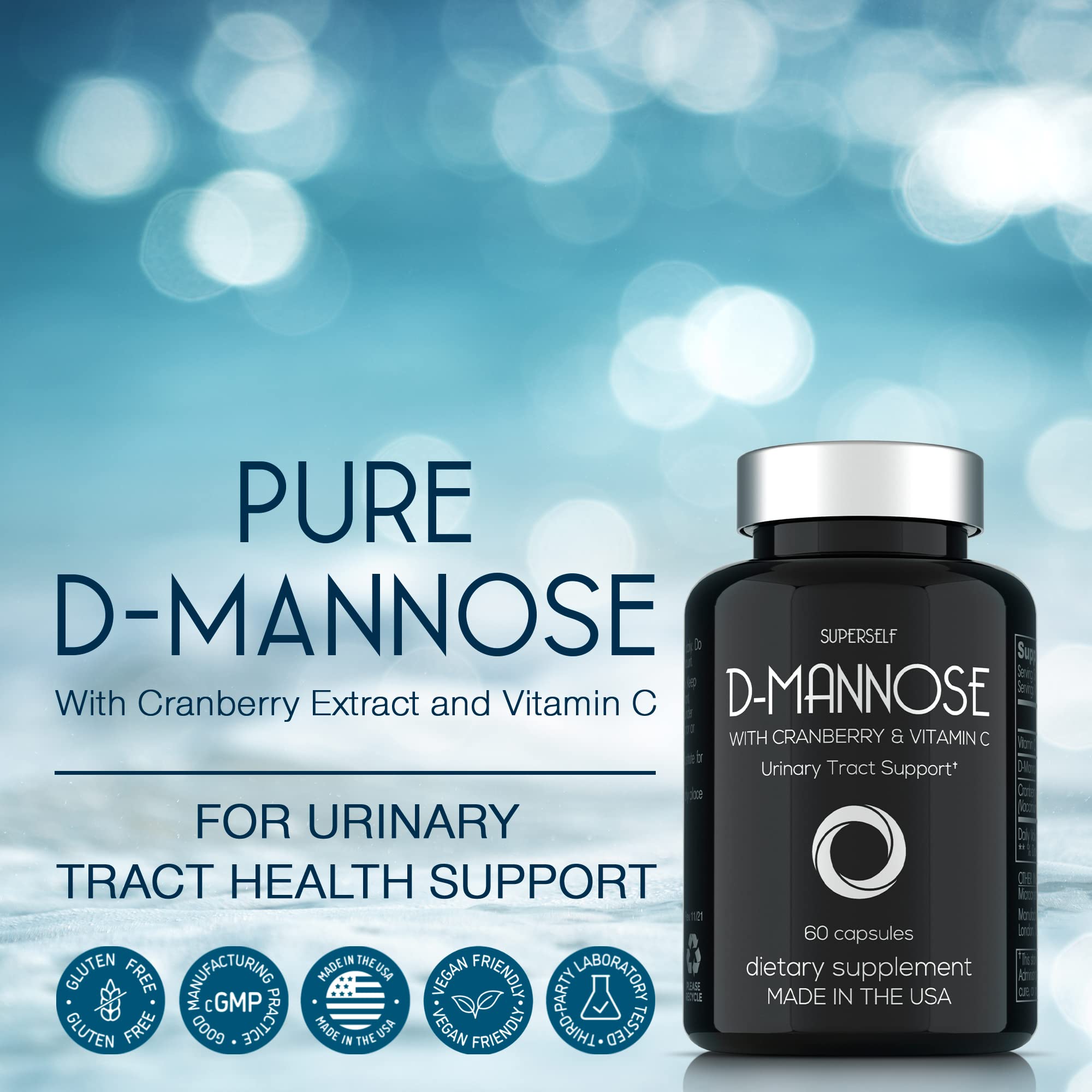 Foto 2 | Suplemento Superself De D-manosa En Cápsulas De 1000 Mg Con Arándano - Venta Internacional.
