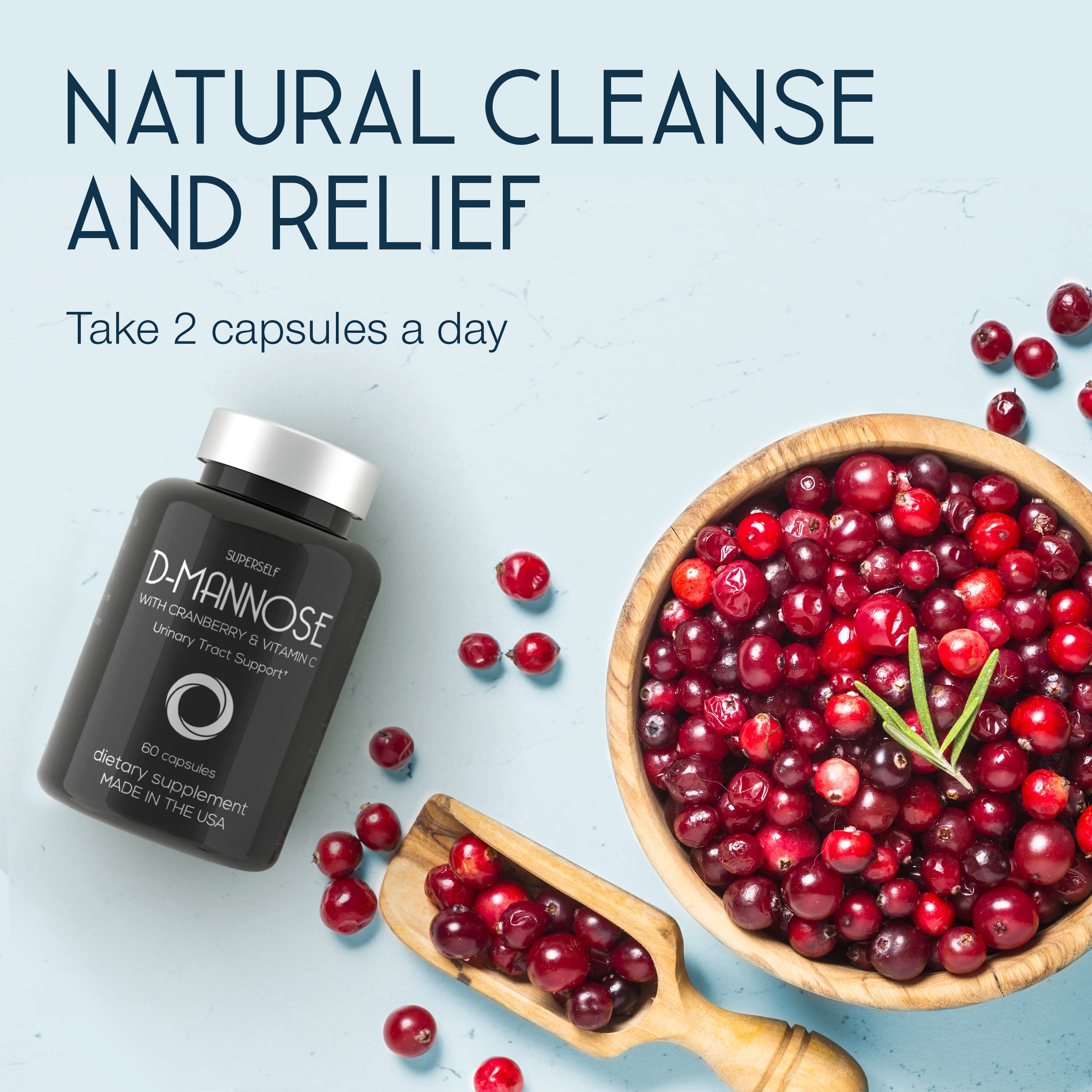 Foto 4 | Suplemento Superself De D-manosa En Cápsulas De 1000 Mg Con Arándano - Venta Internacional.