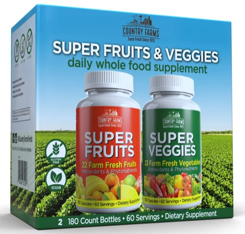 Suplemento Country Farms Frutas Y Verduras 360 Cápsulas - Venta Internacional.