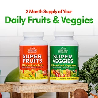 Foto 5 | Suplemento Country Farms Frutas Y Verduras 360 Cápsulas - Venta Internacional.