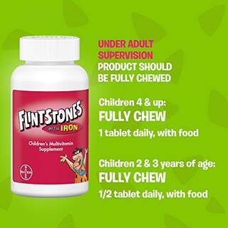 Foto 5 | Multivitamínico Picapiedra Vitaminas Masticables Para Niños Con Hierro 160c - Venta Internacional.