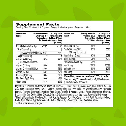 Foto 7 | Multivitamínico Picapiedra Vitaminas Masticables Para Niños Con Hierro 160c - Venta Internacional.