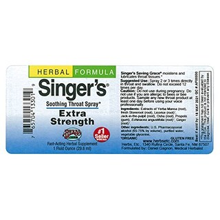 Foto 2 | Hierbas En Aerosol Para La Garganta, Etc. Singer's Extra Strength, 30 Ml - Venta Internacional.