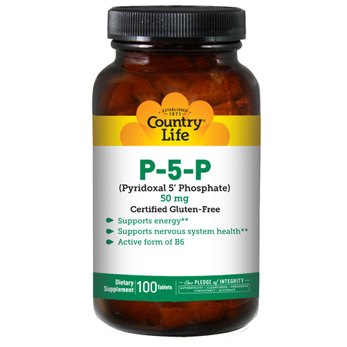 Foto 2 pulgar | Suplemento Country Life P-5-p De Piridoxal 5 Fosfato 50 Mg 100 - Venta Internacional.