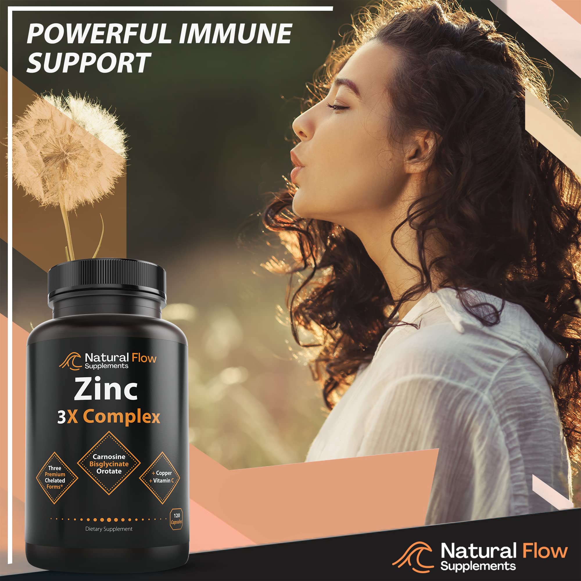 Foto 3 pulgar | Complejo De Suplementos De Zinc Natural Con Cobre Y Vitamina C 120 Ca - Venta Internacional.