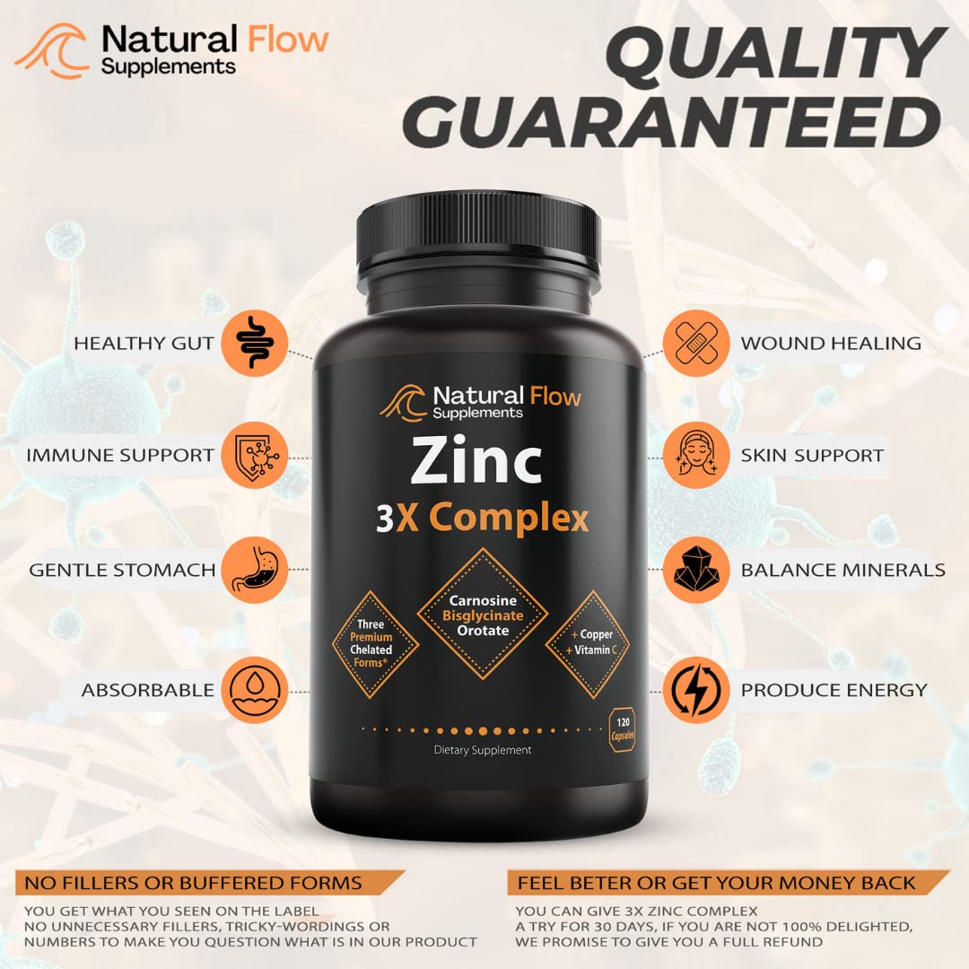 Foto 6 pulgar | Complejo De Suplementos De Zinc Natural Con Cobre Y Vitamina C 120 Ca - Venta Internacional.