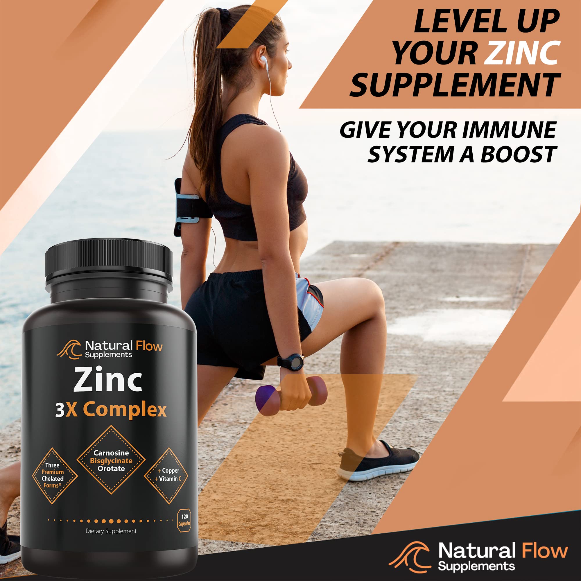 Foto 8 pulgar | Complejo De Suplementos De Zinc Natural Con Cobre Y Vitamina C 120 Ca - Venta Internacional.