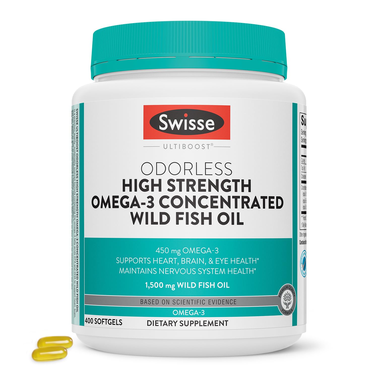 Foto 2 pulgar | Suplementos De Aceite De Pescado Swisse Wild Omega 3 Epa Dha 400 Píldoras - Venta Internacional.