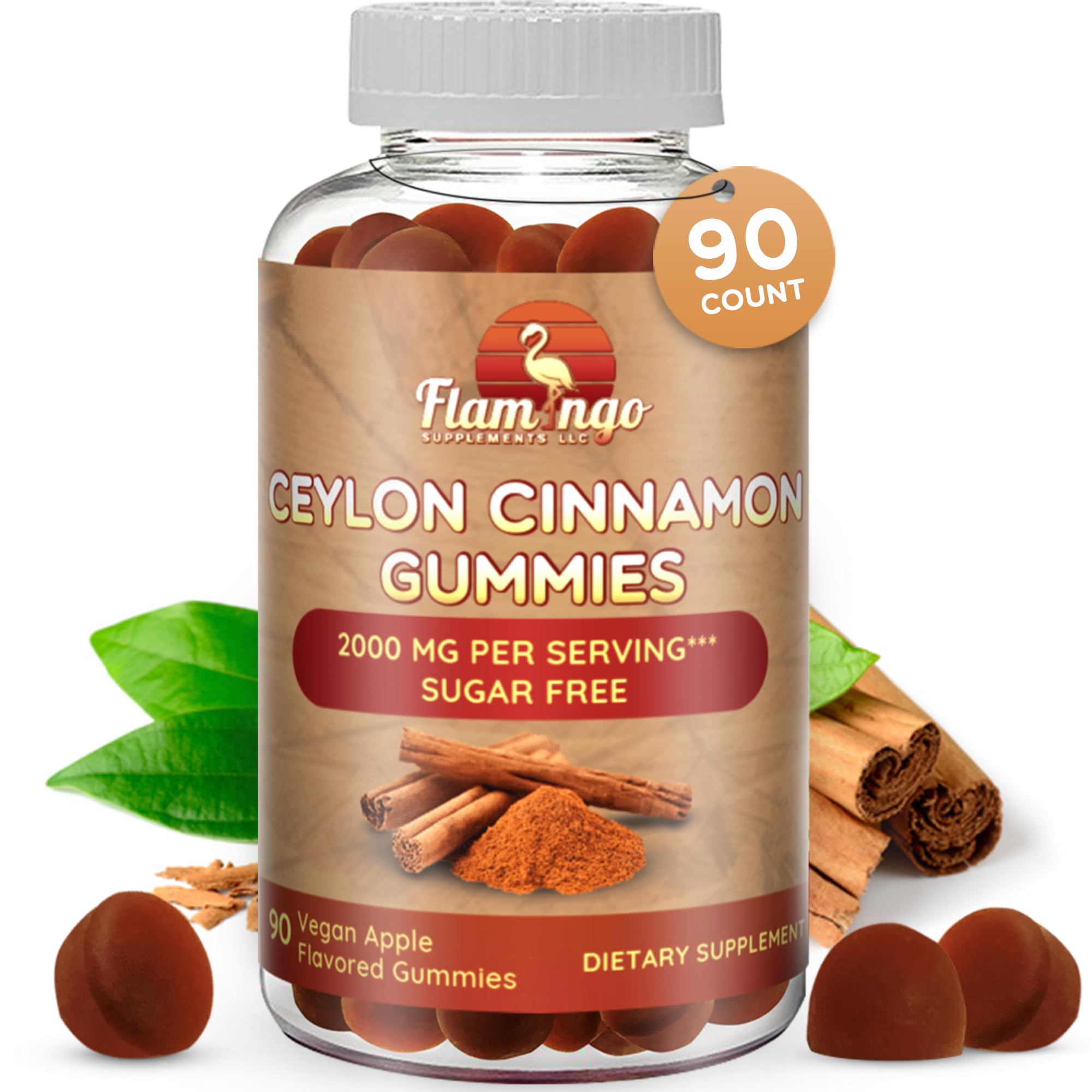 Foto 2 pulgar | Gomitas De Canela De Ceilán Con Forma De Flamenco, 2000 Mg, 90 Unidades - Venta Internacional.