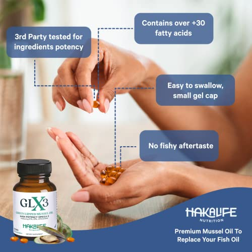 Foto 5 pulgar | Suplemento De Aceite De Mejillón De Labios Verdes Glx3 De Haka Life Nutrition - Venta Internacional.