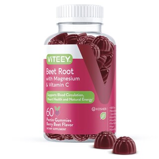 Foto 1 | Complemente Las Gomitas De Raíz De Remolacha Viteey Con Magnesio Y Vitamina C - Venta Internacional.