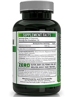 Foto 2 | Suplemento Zyy De Glicinato De Magnesio De 1000 Mg, Quelatado Y Sin Ogm - Venta Internacional.
