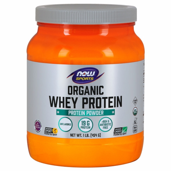 Suplemento De Proteína De Suero Orgánica Now Foods, Sin Sabor, 454 G - Venta Internacional.