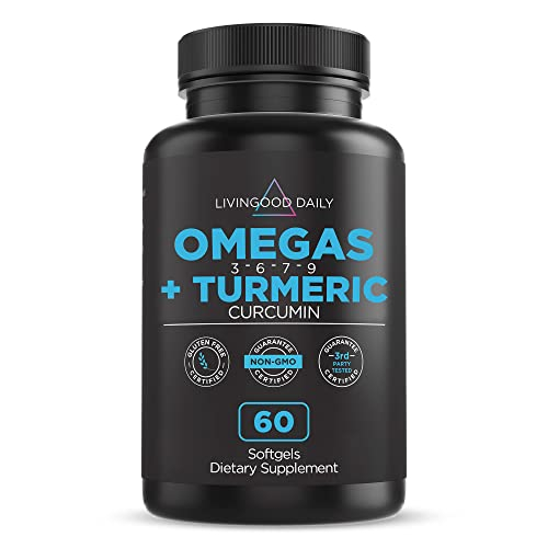 Suplemento Livingood Daily Omegas + Cúrcuma 60 Cápsulas Blandas - Venta Internacional.