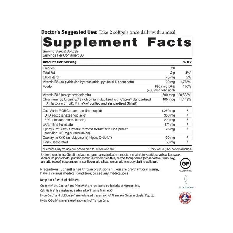 Foto 3 pulgar | Complementa El Dr. Sinatra Omega Q Plus Con Resveratrol Y Cúrcuma - Venta Internacional.