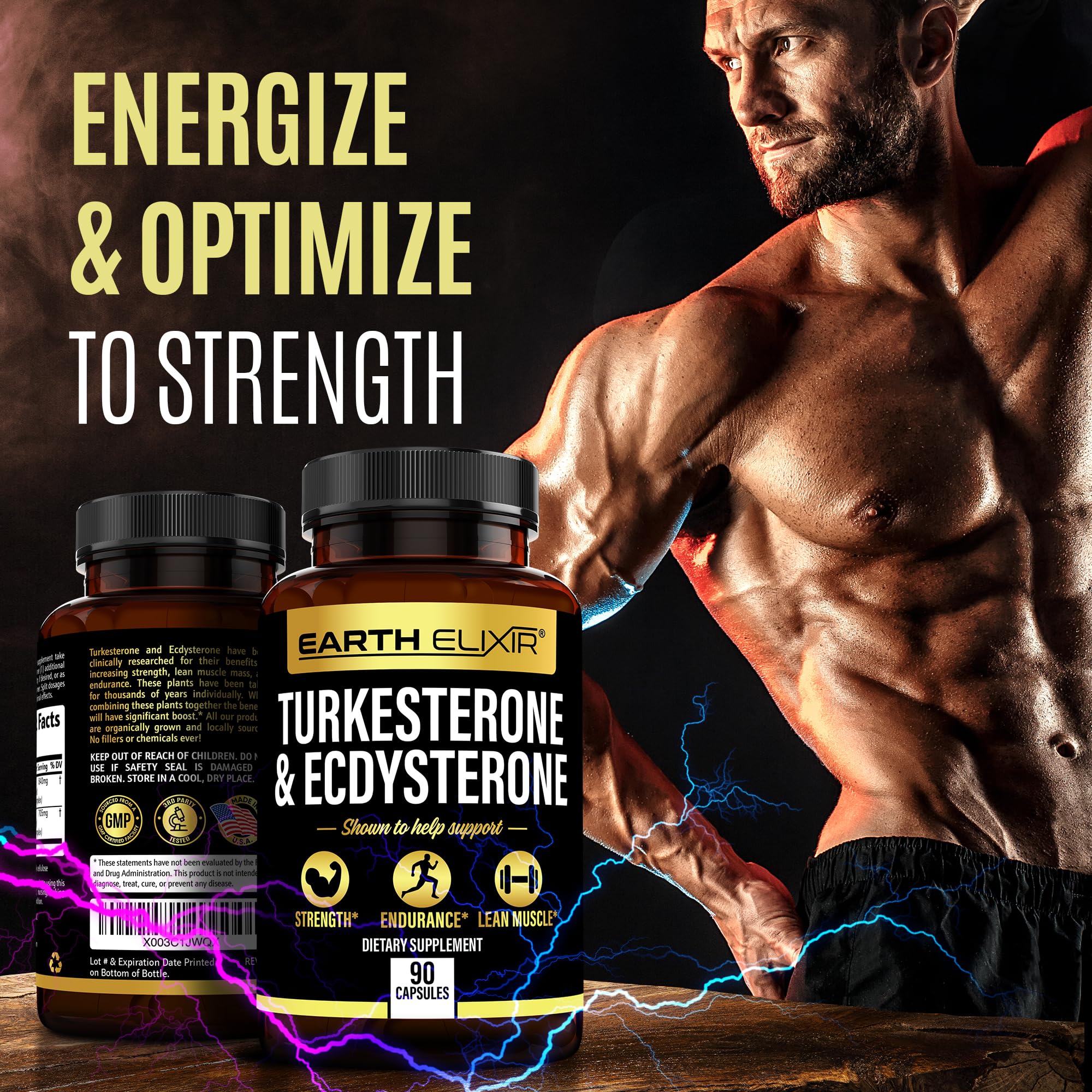 Foto 6 pulgar | Suplemento Earth Elixir Turkesterone 840 Mg Y Ecdysterone 7 - Venta Internacional.