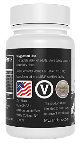 Foto 4 pulgar | Suplemento de Yodo Zen Haus 12,5 Mg Con Selenio 200 Comprimidos - Venta Internacional