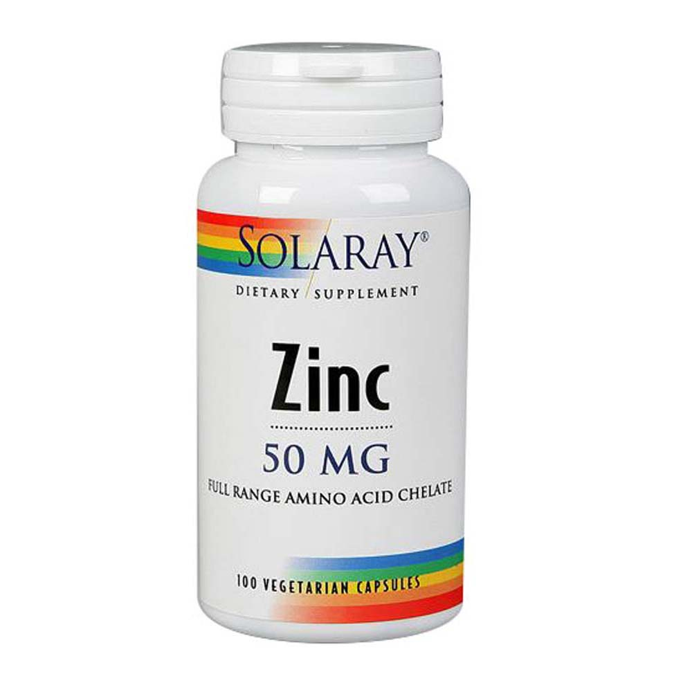Suplemento Solaray Zinc 100 Cápsulas (paquete De 4) 50 Mg - Venta Internacional.