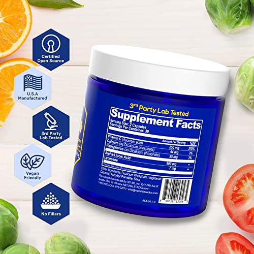 Foto 5 pulgar | Suplemento De Ácido Alfa Lipoico Ala+ De Natural Stacks, 600 Mg - Venta Internacional.