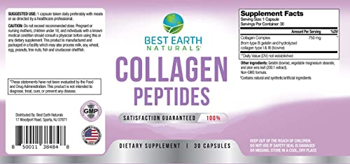 Foto 3 | Suplemento Complejo De Péptidos De Colágeno Best Earth Naturals - Venta Internacional.