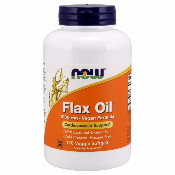 Aceite De Lino Supplement Now Foods, 120 Cápsulas Blandas Vegetales - Venta Internacional.