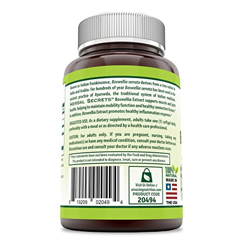 Foto 3 pulgar | Suplemento de Extracto de Boswellia Serrata Herbal Secrets 600 Mg - Venta Internacional