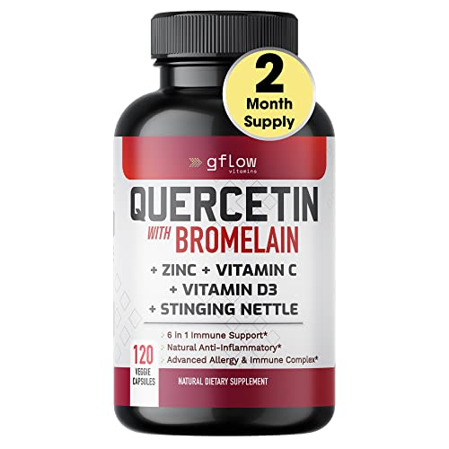 Foto 2 pulgar | Suplemento Gflow Vitamins Quercetina 500 Mg Con Vitamina C Y Zinc - Venta Internacional.