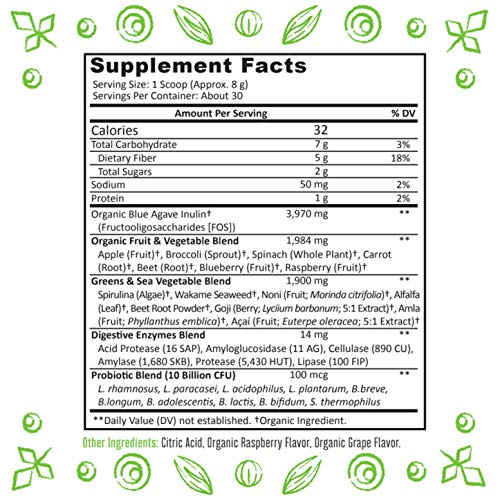 Foto 3 pulgar | Superfood Greens Powder Trubaio Organic Blend, 30 Porciones - Venta Internacional.