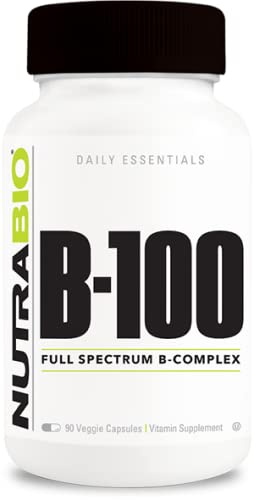 Suplemento Del Complejo De Vitamina B Nutrabio B-100 90 Cápsulas - Venta Internacional.