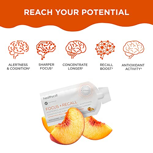 Foto 4 pulgar | Paquete De 30 Geles En Gel Líquido Supplement Healthycell Focus + Recall - Venta Internacional.